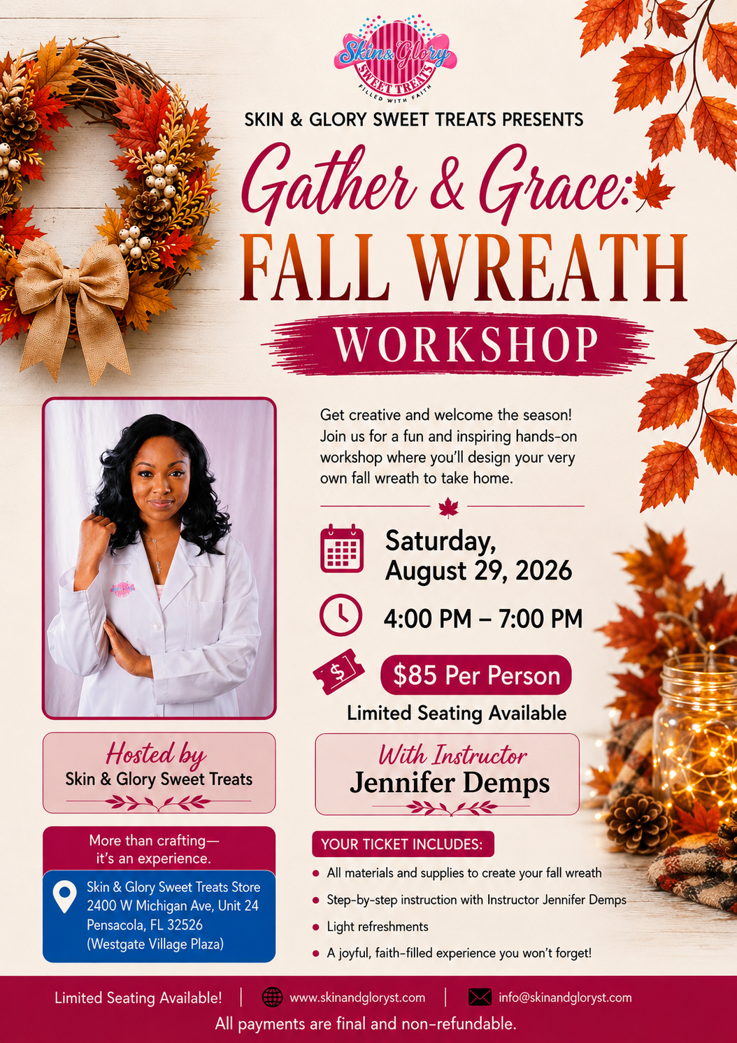 🍁 Gather & Grace: Fall Wreath Workshop